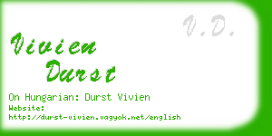 vivien durst business card